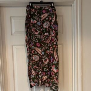LOFT Multicolor Paisley Maxi Skirt